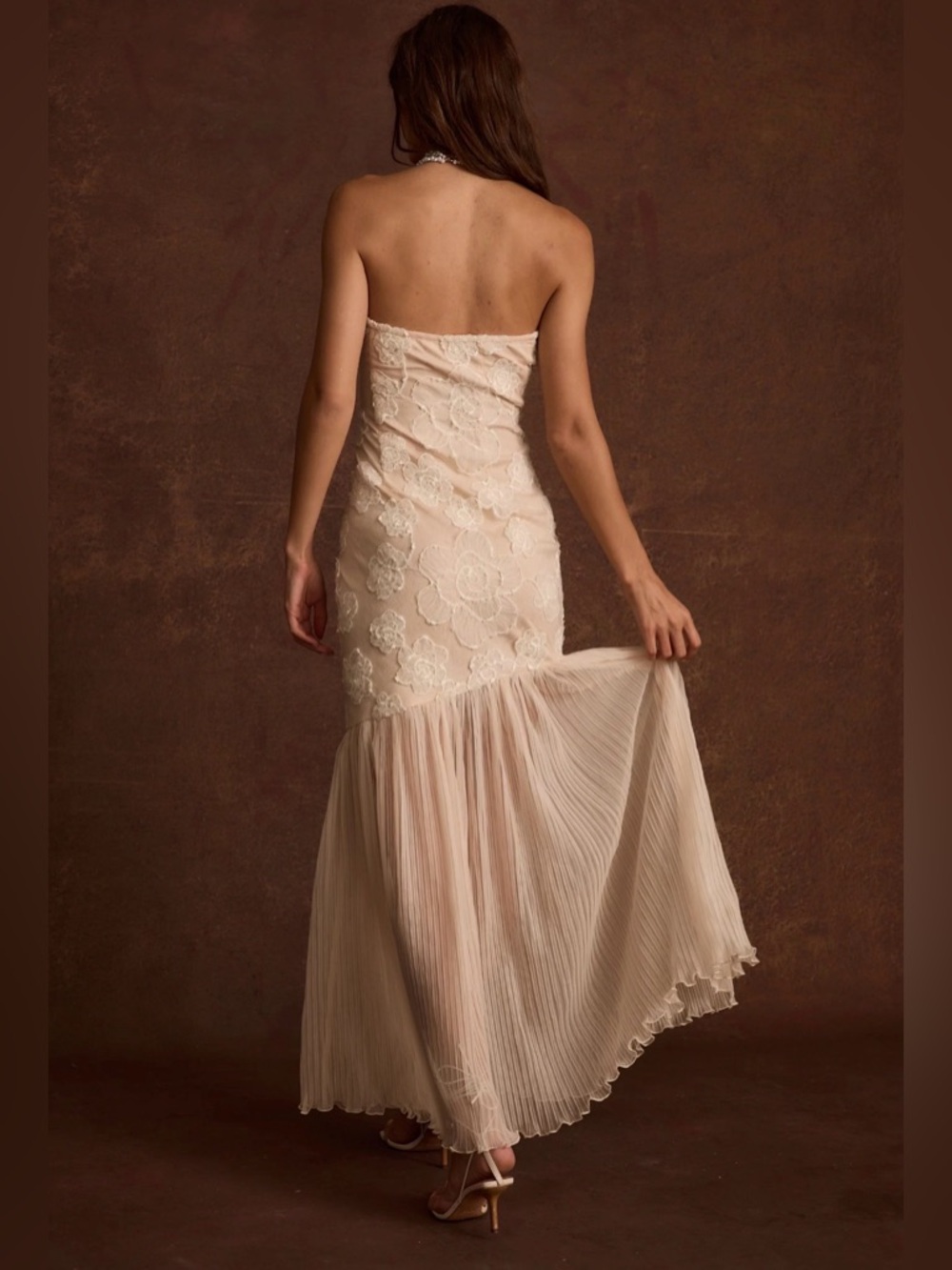 12th Tribe | Daylight Blush Embroidered Maxi Dress M NWT - Picture 4 of 13